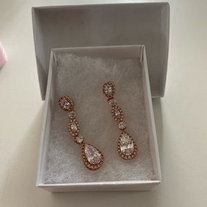 NEW Rose Gold Crystal Earrings